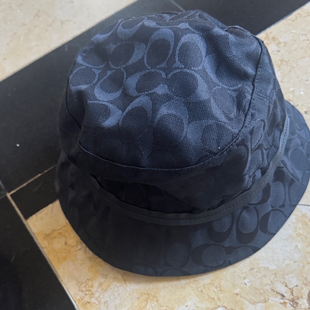 Coach Black Monogram Bucket Hat